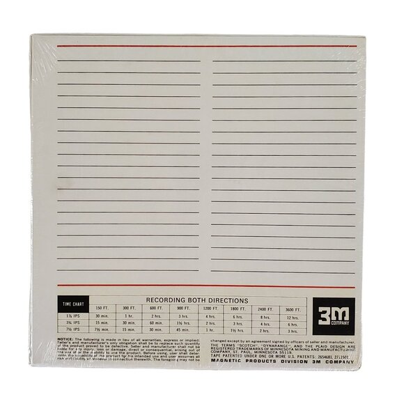 Scotch 3M Magnetic Tape (2) 203 Dynarange Series 1/4" X 1800' 7" Reel - Picture 2 of 3